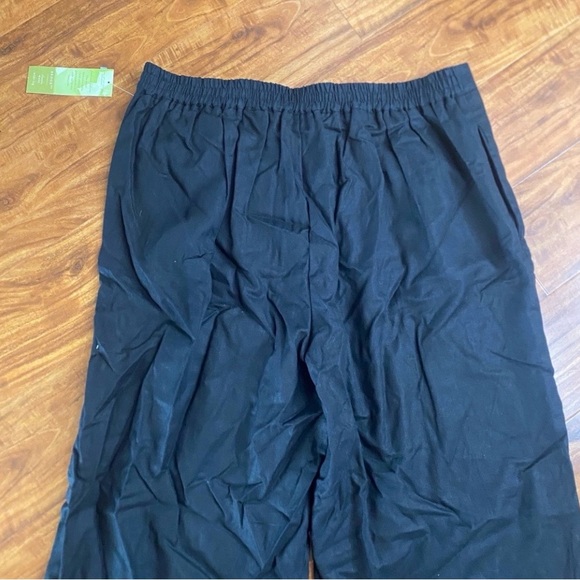 NWT New Coldwater Creek Women's Black Linen Wide Leg Brooke Classic Pant Size 1X - Picture 6 of 16